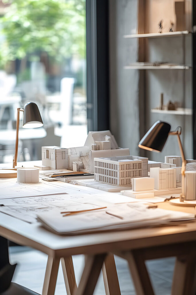 desk with commercial real estate transactions